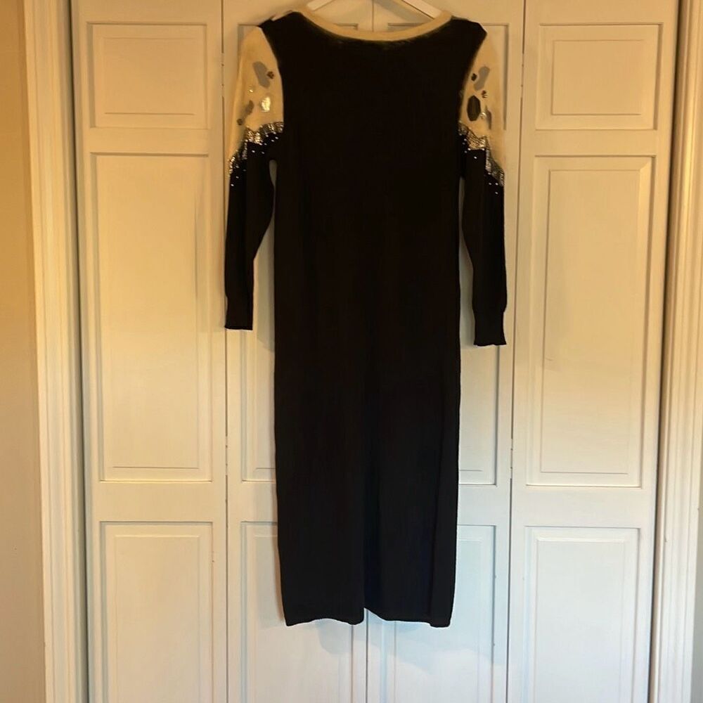 Carole M Vintage 80’s knit Angora sweater dress M 8-10 - Picture 8 of 14